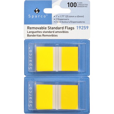 Sparco FLAGS, 1"", 100CT, W/DSPSNSR, YW PK SPR19259